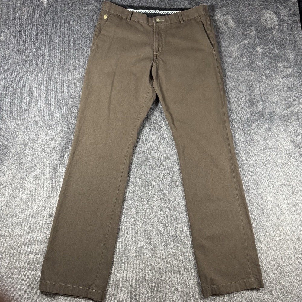 Louis Philippe Captain Men's‎ 32x31 Brown  Cotton Casual Chinos Pants